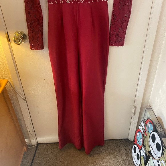 The vintage shop red lace jumpsuit - Picture 4 of 7